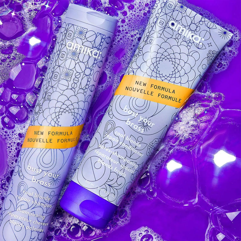 Amika Bust Your Brass Cool Blonde Repair Conditioner 250ml - Our Concept Beauty