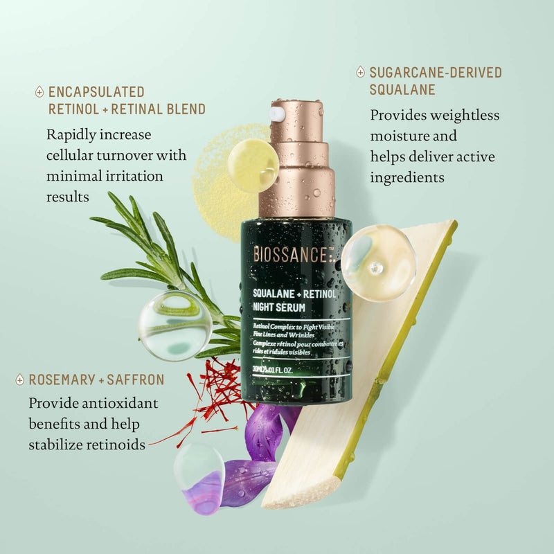 Biossance Squalane and Retinol Night Serum 30ml - Our Concept Beauty