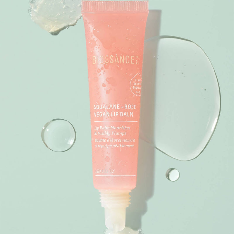Biossance Squalane and Rose Vegan Lip Balm 15g - Our Concept Beauty
