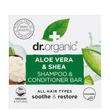 dr.organic Aloe & Shea Shampoo & Conditioner Bar 75g - Our Concept Beauty