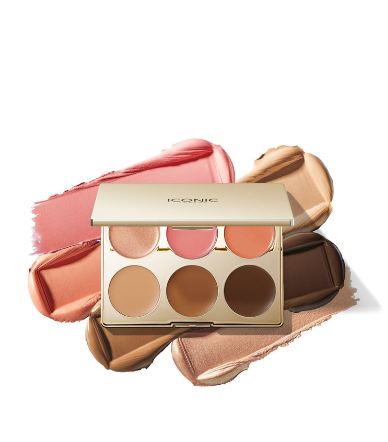 ICONIC London Multi - Use Cream Blush, Bronze and Highlight Palette - Our Concept Beauty