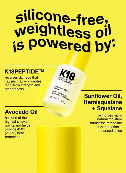 K18 Molecular Repair Hair Oil 30ml - Our Concept Beauty