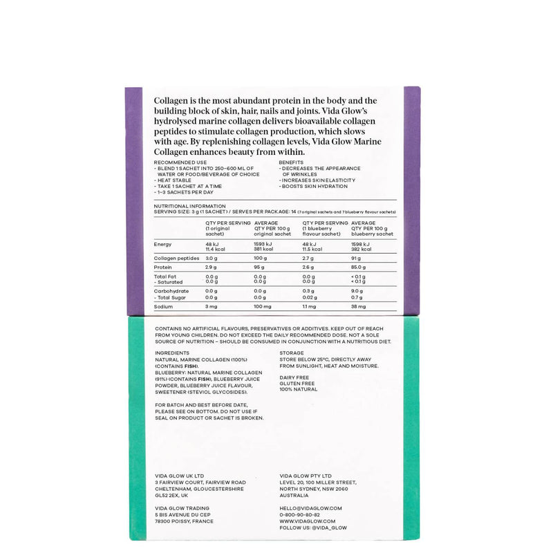 Vida Glow Mixed Natural Marine Collagen - 14 Servings - Our Concept Beauty