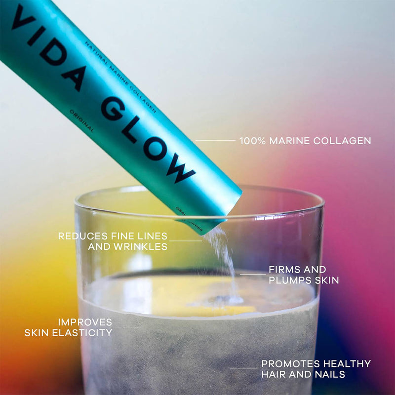 Vida Glow Natural Marine Collagen Sachets - Peach - Our Concept Beauty