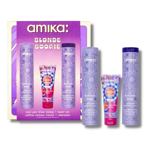 Amika Blonde Boogie Bust Your Brass Toning and Repair Set - Our Concept Beauty