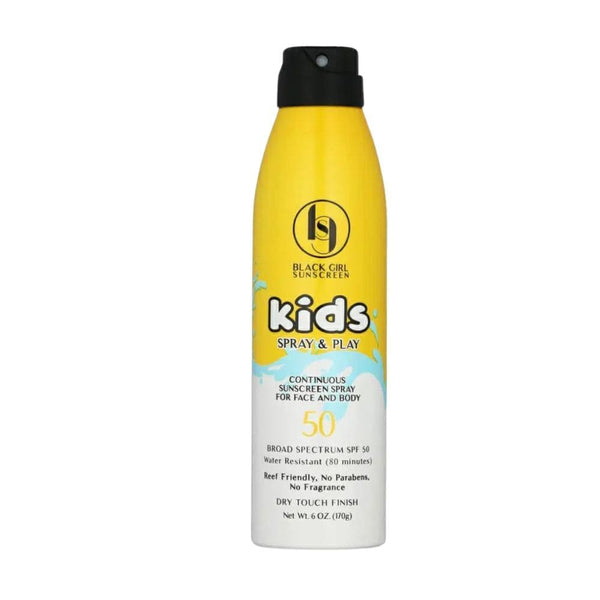 Black Girl Sunscreen Kids Spray & Play SPF50 170g - Our Concept Beauty