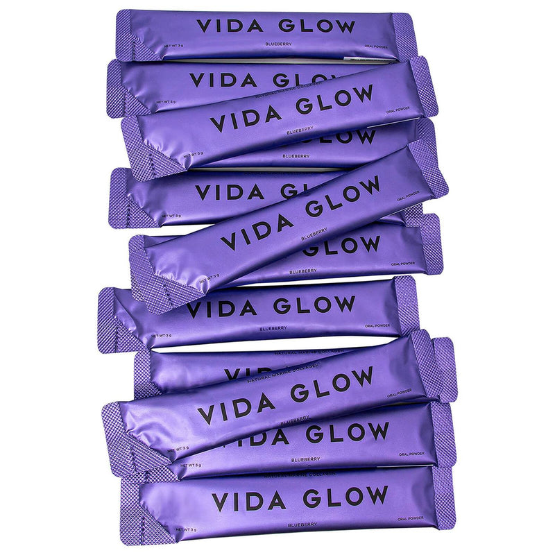Vida Glow Natural Marine Collagen Sachets - Blueberry - Our Concept Beauty