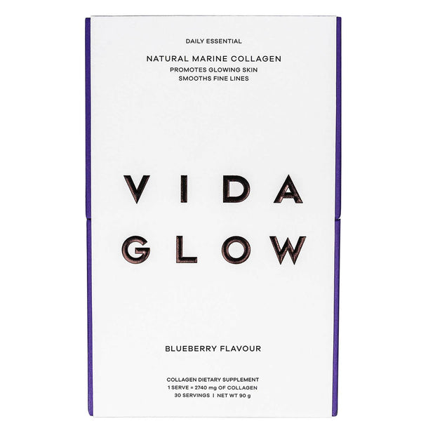 Vida Glow Natural Marine Collagen Sachets - Blueberry - Our Concept Beauty