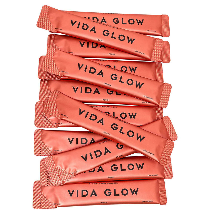 Vida Glow Natural Marine Collagen Sachets - Peach - Our Concept Beauty